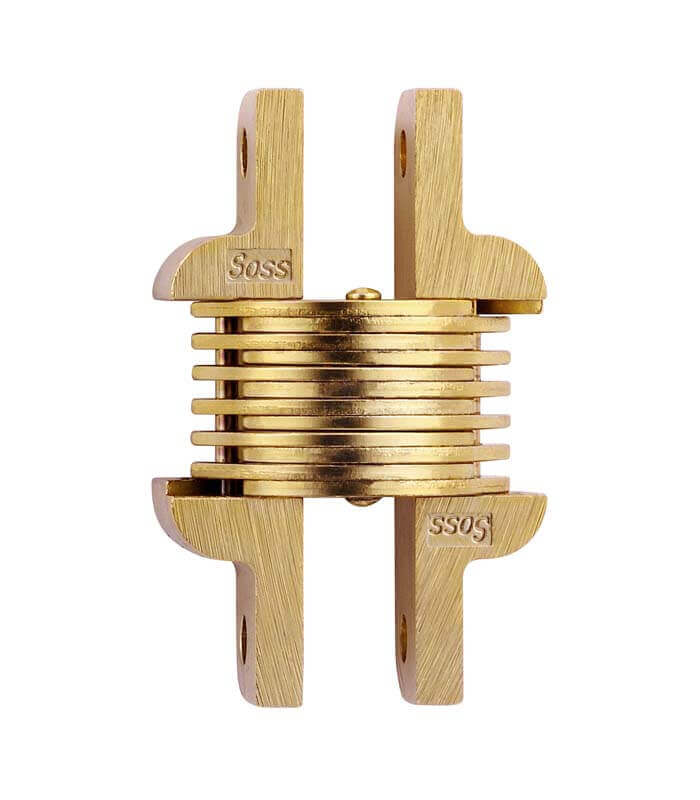 Soss Concealed Hinge Model 106 Concealed Surface Mount Invisible Hinge Satin Brass Soss Concealed Hinge Model 106 Concealed Surface Mount Invisible Hinge Satin Brass