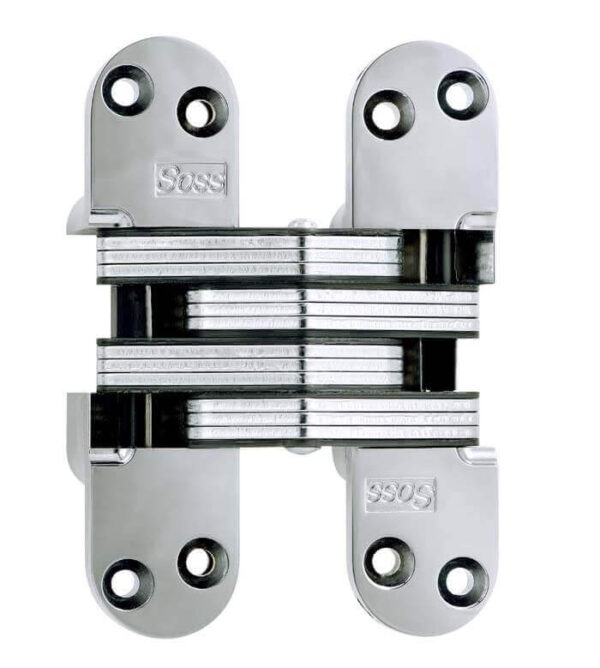 Soss Concealed Hinge Model 220 Invisible Hinge Bright Chrome