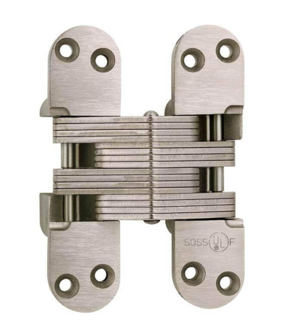 Soss Concealed Hinge Model 220AS Alloy Steel Invisible Hinge Satin Nickel