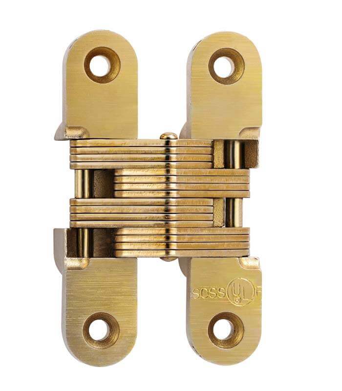 Soss Concealed Hinge Model 416 Alloy Steel Invisible Hinge Satin Brass Soss Concealed Hinge Model 416 Alloy Steel Invisible Hinge Satin Brass