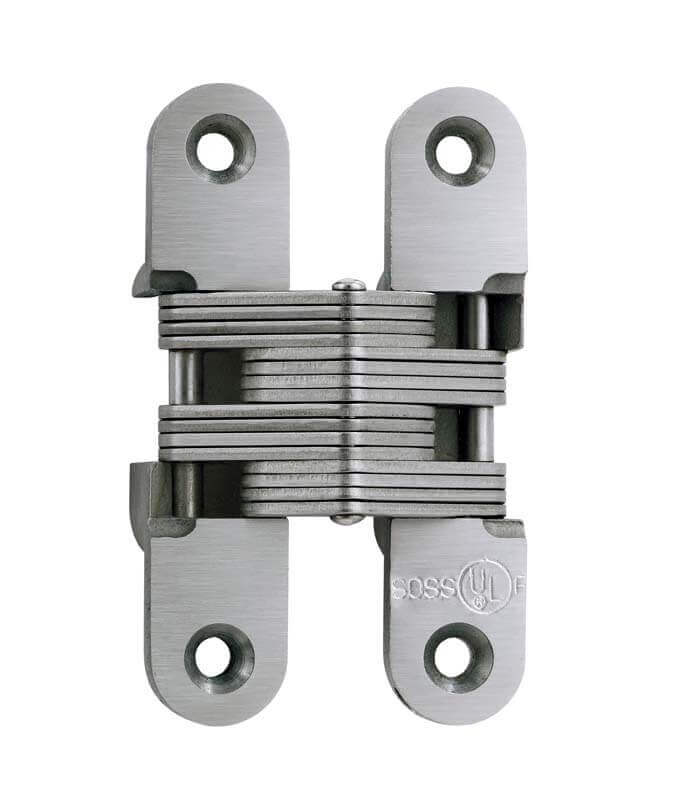 Soss Concealed Hinge Model 416SS Stainless Steel Invisible Hinge Satin Stainless Steel Soss Concealed Hinge Model 416SS Stainless Steel Invisible Hinge Satin Stainless Steel