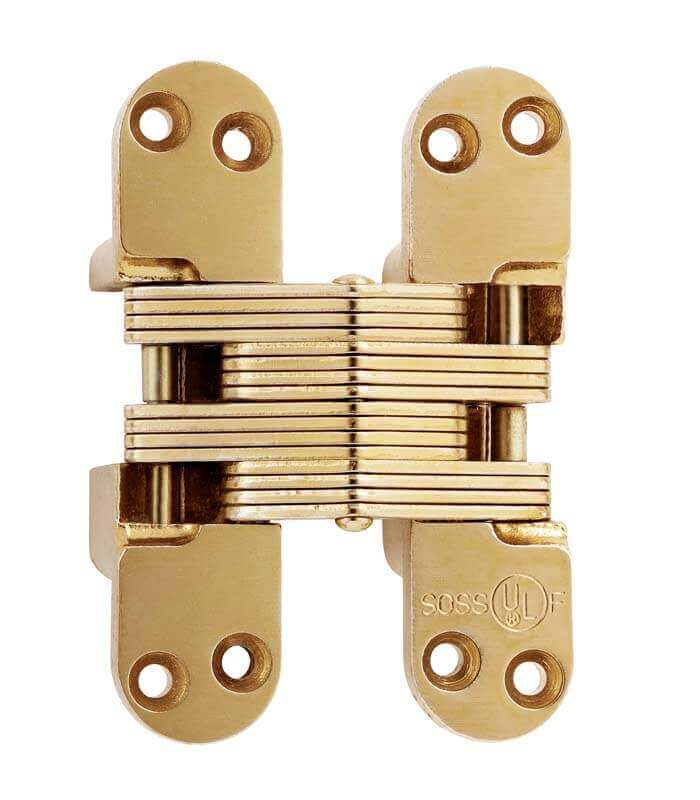 Soss Concealed Hinge Model 418 Alloy Steel Invisible Hinge Satin Brass Soss Concealed Hinge Model 418 Alloy Steel Invisible Hinge Satin Brass
