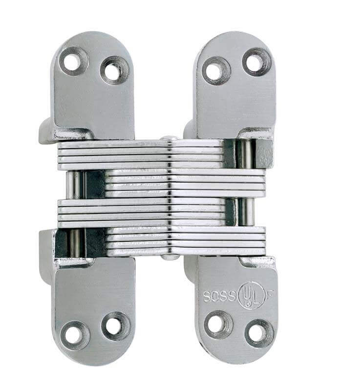 Soss Concealed Hinge Model 418 Alloy Steel Invisible Hinge Satin Chrome Soss Concealed Hinge Model 418 Alloy Steel Invisible Hinge Satin Chrome