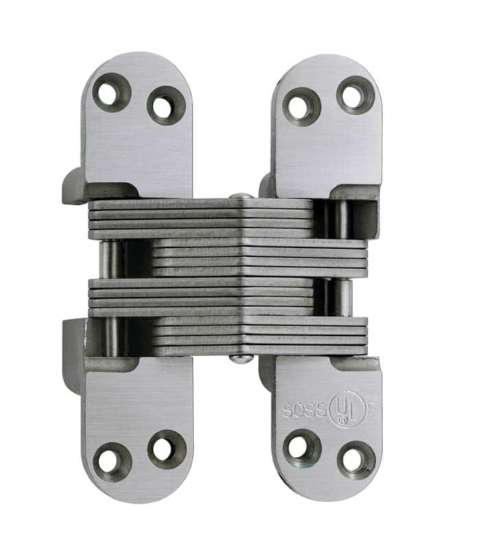 Soss Concealed Hinge Model 418SS Stainless Steel Invisible Hinge Satin Stainless Steel Soss Concealed Hinge Model 418SS Stainless Steel Invisible Hinge Satin Stainless Steel