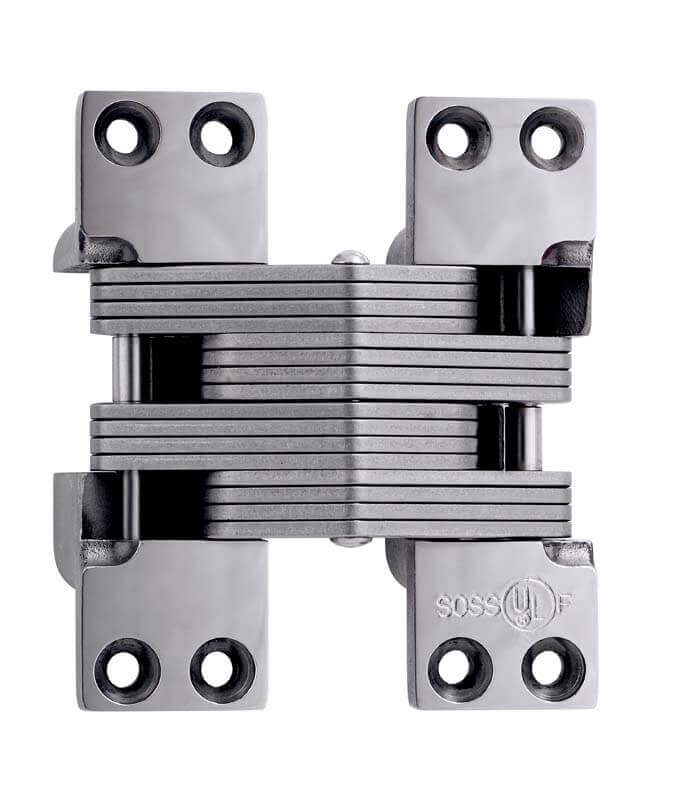 Soss Concealed Hinge Model 420SS Stainless Steel Invisible Hinge Bright Stainless Steel Soss Concealed Hinge Model 418SS Stainless Steel Invisible Hinge Satin Stainless Steel