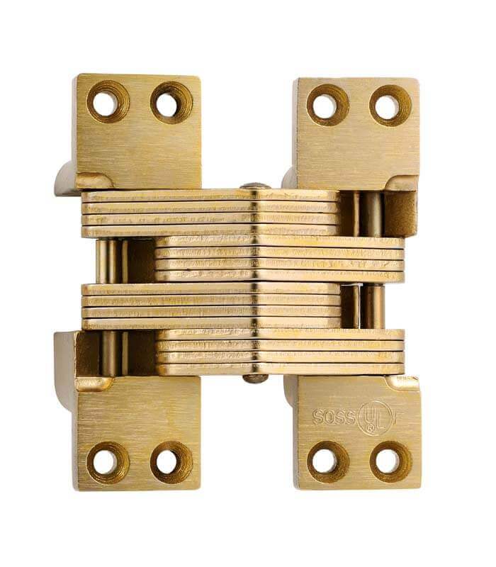 Soss Concealed Model 420 Alloy Steel Invisible Hinge Satin Brass Soss Concealed Model 420 Alloy Steel Invisible Hinge Satin Brass